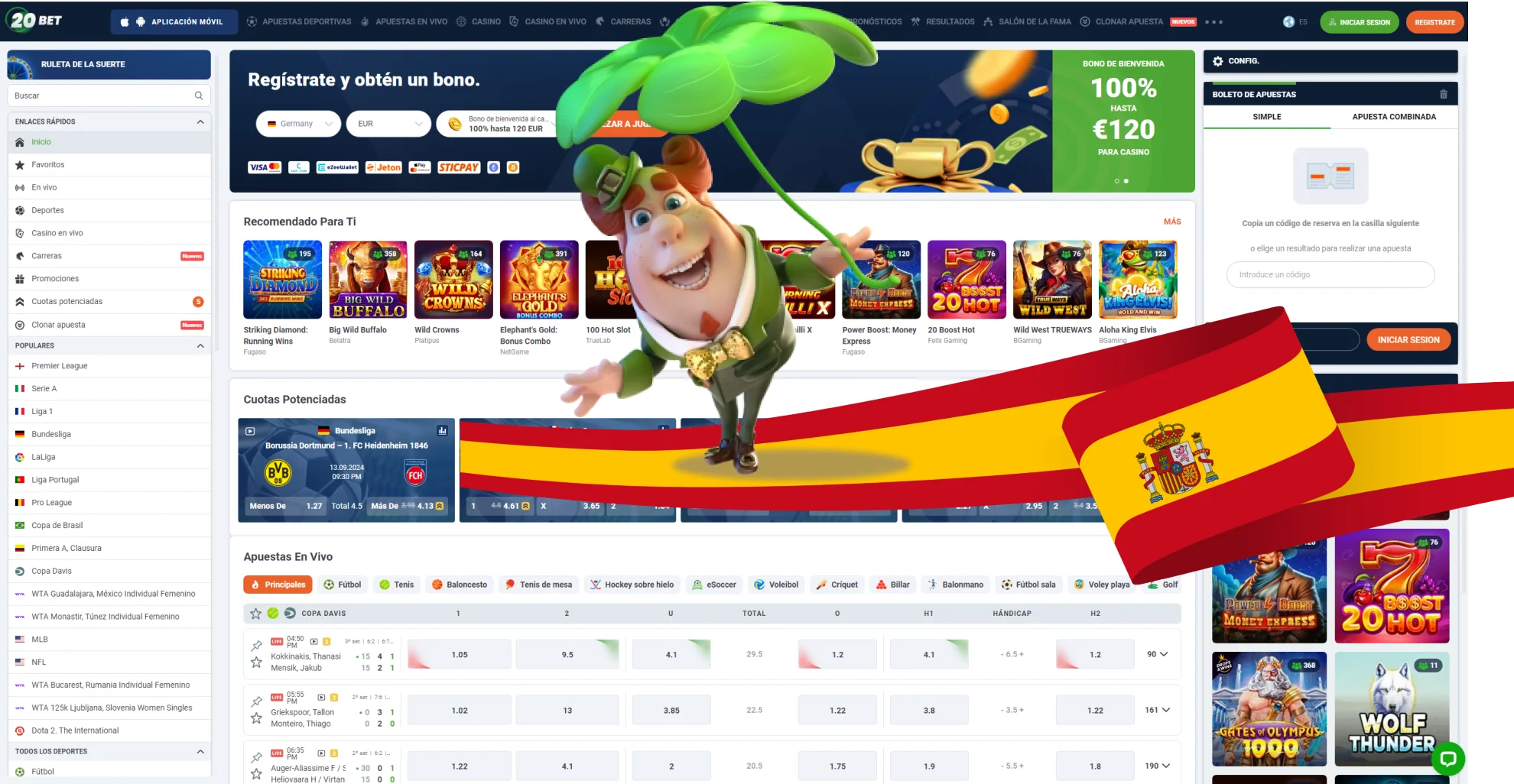 20Bet sitio web